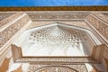 Ancient decorated facade wall in Yazd, Iran