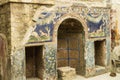 Ancient decorated grotto in the House of Neptune, Herculaneum, Italy
