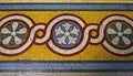 Ancient decorative mosaic on floor, Rio de Janeiro