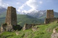 Ancient defensive towers. Tsmiti, North Ossetia-Alania