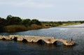 The ancient destroyed bridge in Fertilia