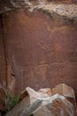 Ancient petroglyphs in Capitol Reef National Park, Utah. Royalty Free Stock Photo