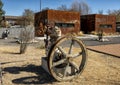 Ancient deteriorating oil field pump in Marfa, Texas.