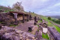 The ancient Dir Aziz Synagogue. The Golan Heights