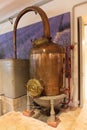 Ancient distiller for the production of perfume in Fragonard factory in Grasse, France