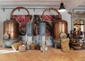 Ancient distiller for the production of perfume in Fragonard factory in Grasse, France