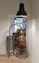 Ancient distiller for the production of perfume in Fragonard factory