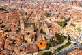 Ancient district of Salamanca with cathedral, Clerecia and Palace de Anaya, Spain