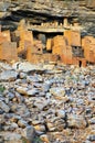 Ancient Dogon and Tellem houses with rocks Royalty Free Stock Photo