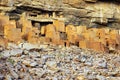 Ancient Dogon and Tellem houses with rocks 2 Royalty Free Stock Photo