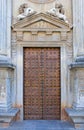 Ancient door in the Alhambra Palace in Spain