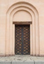 Ancient door in the Christian church Royalty Free Stock Photo