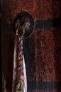 Ancient door handle of the buddhist monastery Royalty Free Stock Photo