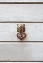 Ancient door handle closeup
