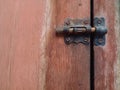 Ancient door hinge. Rusted door hinges. Royalty Free Stock Photo