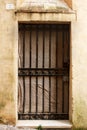 Ancient door of a historic building in Perugia (Tuscany, Italy) Royalty Free Stock Photo