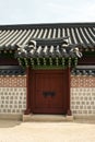 Ancient door Korean style Royalty Free Stock Photo