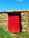 ancient door of wood in rural village arriera Royalty Free Stock Photo