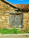 ancient door of wood in rural village arriera Royalty Free Stock Photo