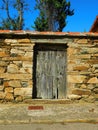 ancient door of wood in rural village arriera Royalty Free Stock Photo