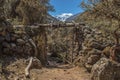 Ancient door in the mountain Royalty Free Stock Photo