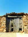 ancient door of wood in rural village arriera Royalty Free Stock Photo