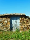 ancient door of wood in rural village arriera Royalty Free Stock Photo