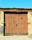 ancient door of wood in rural village arriera Royalty Free Stock Photo