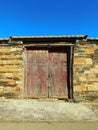 ancient door of wood in rural village arriera Royalty Free Stock Photo