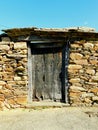 ancient door of wood in rural village arriera Royalty Free Stock Photo