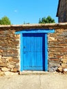 ancient door of wood in rural village arriera Royalty Free Stock Photo