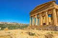 Ancient Doric Greek Temple of Concordia in Valley of Temples in Agrigento Royalty Free Stock Photo