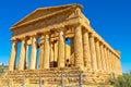 Ancient Greek Temple of Concordia in Valley of Temples in Agrigento, Sicily Royalty Free Stock Photo