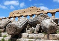 Ancient doric greek temple in Selinunte Royalty Free Stock Photo