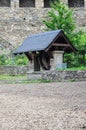 Ancient draw-well in European village