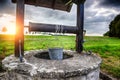 Ancient draw-well in European village