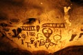 Ancient Drawings in Magura Cave, Belogradchik, Bulgaria Royalty Free Stock Photo