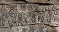 ancient drawings and writings inside a cave