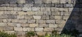 Ancient dry built stone brick wall texture Royalty Free Stock Photo