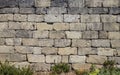 Ancient dry built stone brick wall texture Royalty Free Stock Photo