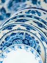 Ancient Dutch dishware from Delft Royalty Free Stock Photo