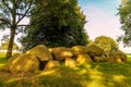 Ancient Dutch megalithic tomb dolmen hunebed Royalty Free Stock Photo