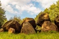 Ancient Dutch megalithic tomb dolmen hunebed Royalty Free Stock Photo