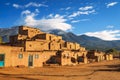 Ancient dwellings of Taos Pueblo, New Mexico Royalty Free Stock Photo