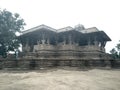 Ancient earthquake resistant temple constructed in 1200 AD in India using red sandstone and black basalt