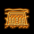 ancient egypt abu simbel neon glow icon illustration Royalty Free Stock Photo