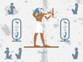 Ancient egypt backgrounds. Thoth is one of the ancient Egyptian deities Royalty Free Stock Photo