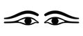 Ancient Egypt eyes with long eye lids Royalty Free Stock Photo