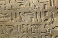 Ancient egypt hieroglyphs carved over sandstone, closeup