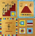 Ancient Egypt symbols abstract illustration Royalty Free Stock Photo